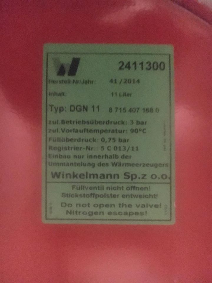 Ausdehnungsgefäß Junkers 11 Liter - 87154071680 in Köln