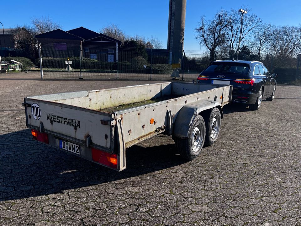 Anhänger Pritsche Westfalia 2 Tonnen 100 km/h 3,50m Ladefläche in Grevenbroich