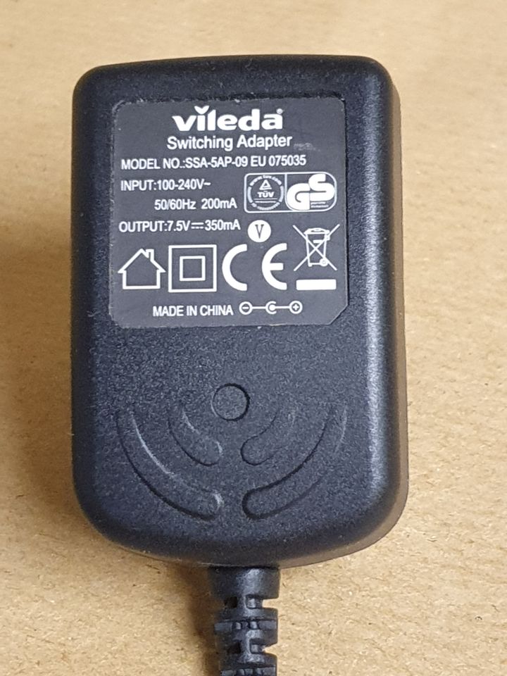 Vileda Switchig Adapter SSA-5AP-09 7,5V Netzteil Ladegerät in Dreieich