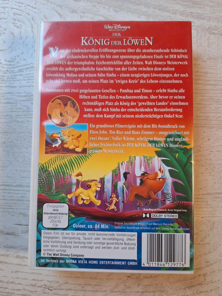 VHS Videokassette Der König der Löwen in Lohfelden