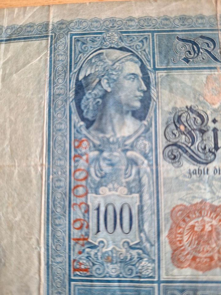100 Mark 1910 (120) Geldschein, Banknote. in Bochum