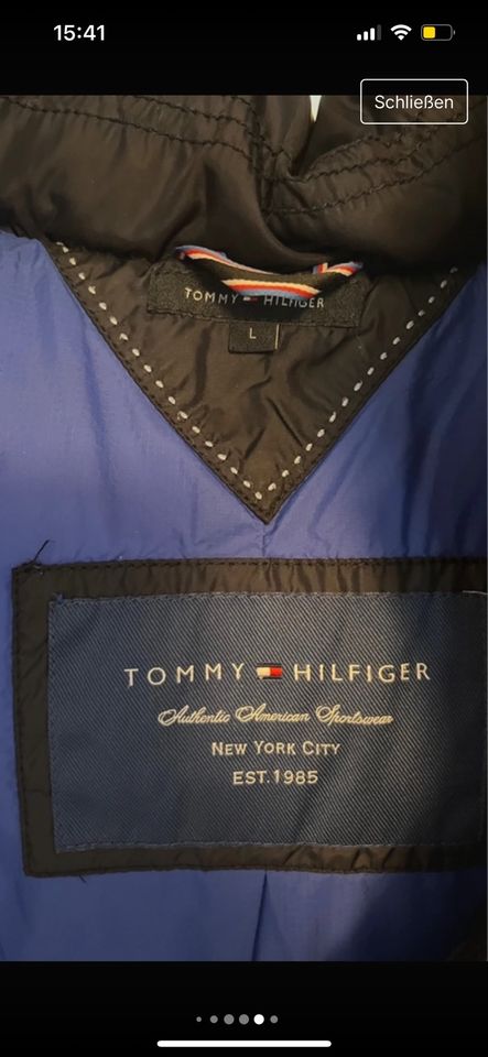 Tommy Hilfiger Daunenjacke, Kunstpelz, blau in Berlin