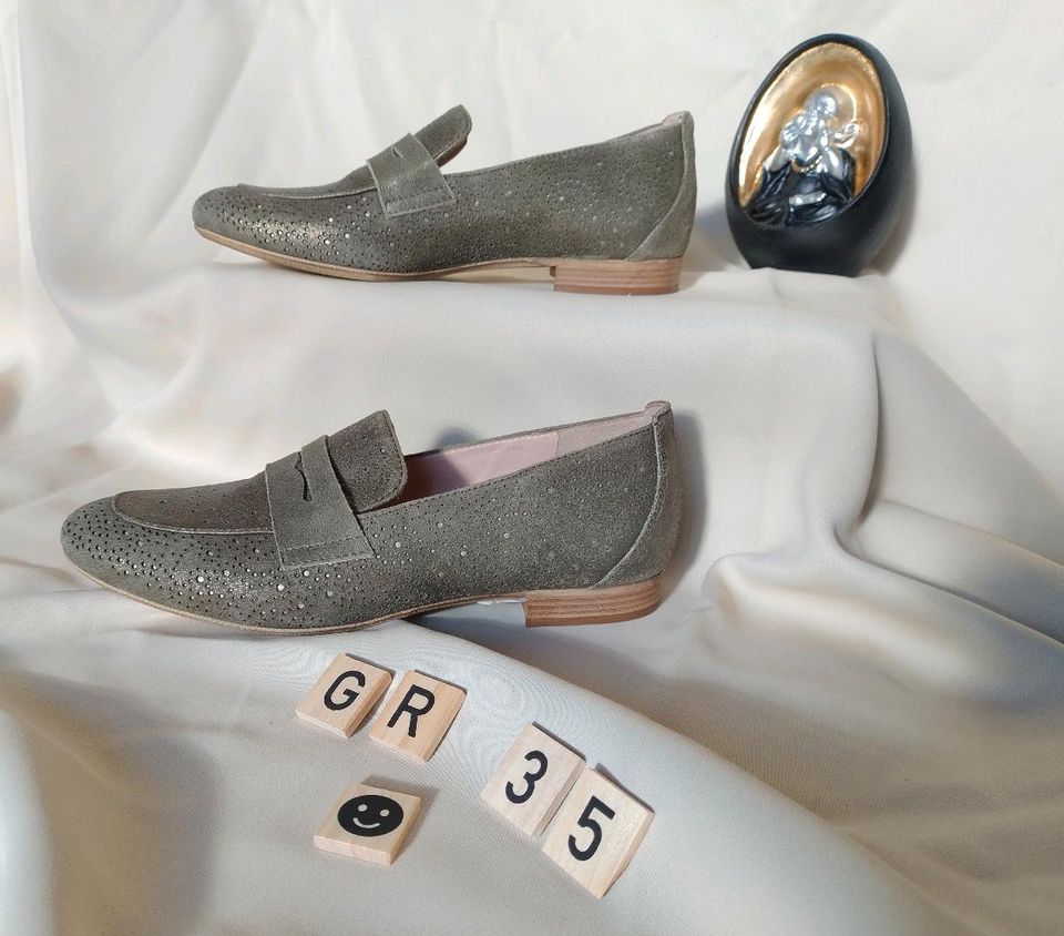 Maripé Damen Slipper Gr 35 Leder Designer  Aktionspreis  in Oberteuringen