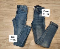 Jeans Gr. 164 C&A u. Zara Gr.36 Baden-Württemberg - Pfinztal Vorschau