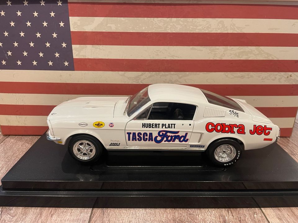 1968 Tasca Ford Mustang 428 Cobra Jet Dragster Modell 1:18 Ertl in Schöllkrippen