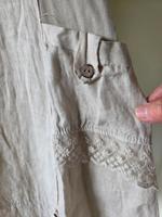 Sommerliches Leinenkleid Gr.40 ungetragen beige.Schöne Details. Baden-Württemberg - Oberboihingen Vorschau