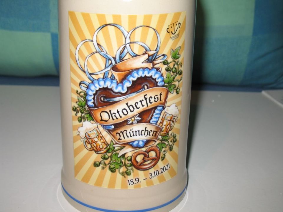 Oktoberfestkrug 2021 Sammelkrug 1 Liter Oktoberfest Bierkrug in München