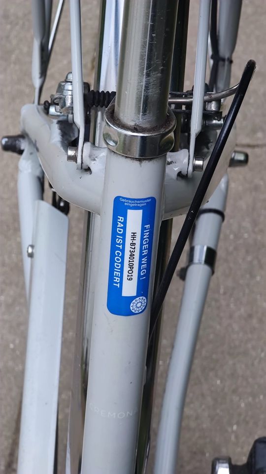 Fahrrad | Bicycle | Cremona Waves | 28“Zoll | Grau | Korb in Hamburg