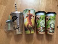 NEUw 5tlg Becher Set, Ronaldo, Dinosaurier, Glas, Plastik Düsseldorf - Pempelfort Vorschau