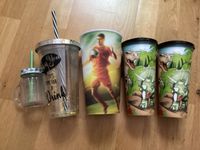 NEUw 5tlg Becher Set mit Deckel, Fußball Ronaldo, Dinosaurier Düsseldorf - Pempelfort Vorschau