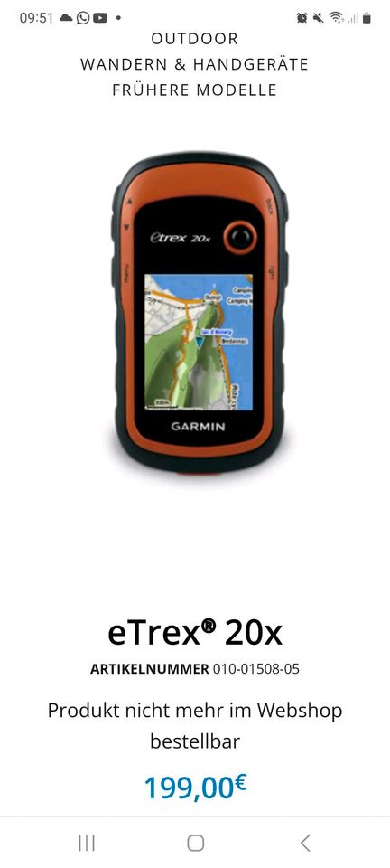 Garmin etrex 20 in Haßmersheim