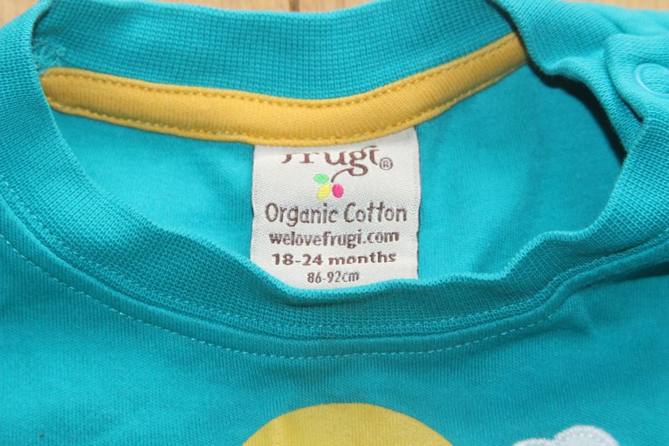 FRUGI T-Shirt Sommer kurzarm Möwe türkis Gr. 92 / 18 - 24 Monate in Lamerdingen