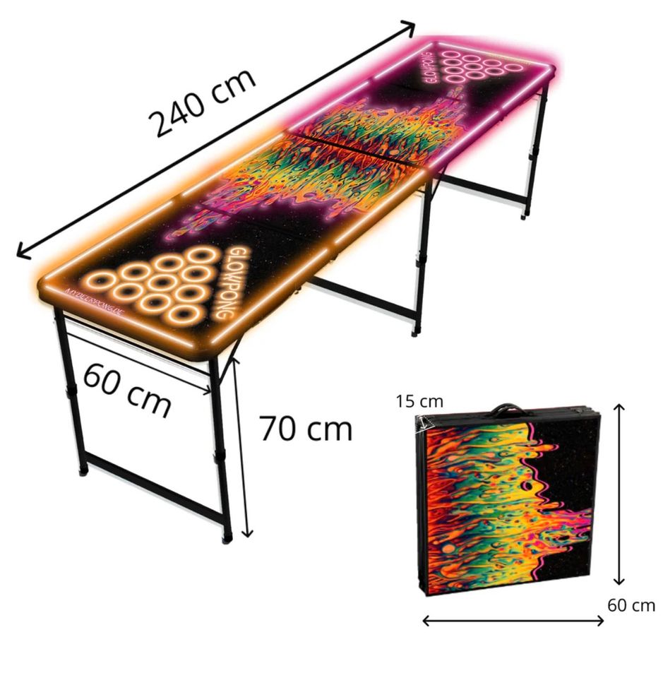 BeerPong-Tisch LED mieten in Hamburg
