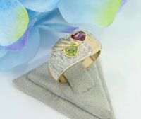 SALE WERT 1690€ DIAMANT AMETHYST PERIDOT RING 14K GOLD vxlt 64289 Essen - Altenessen Vorschau