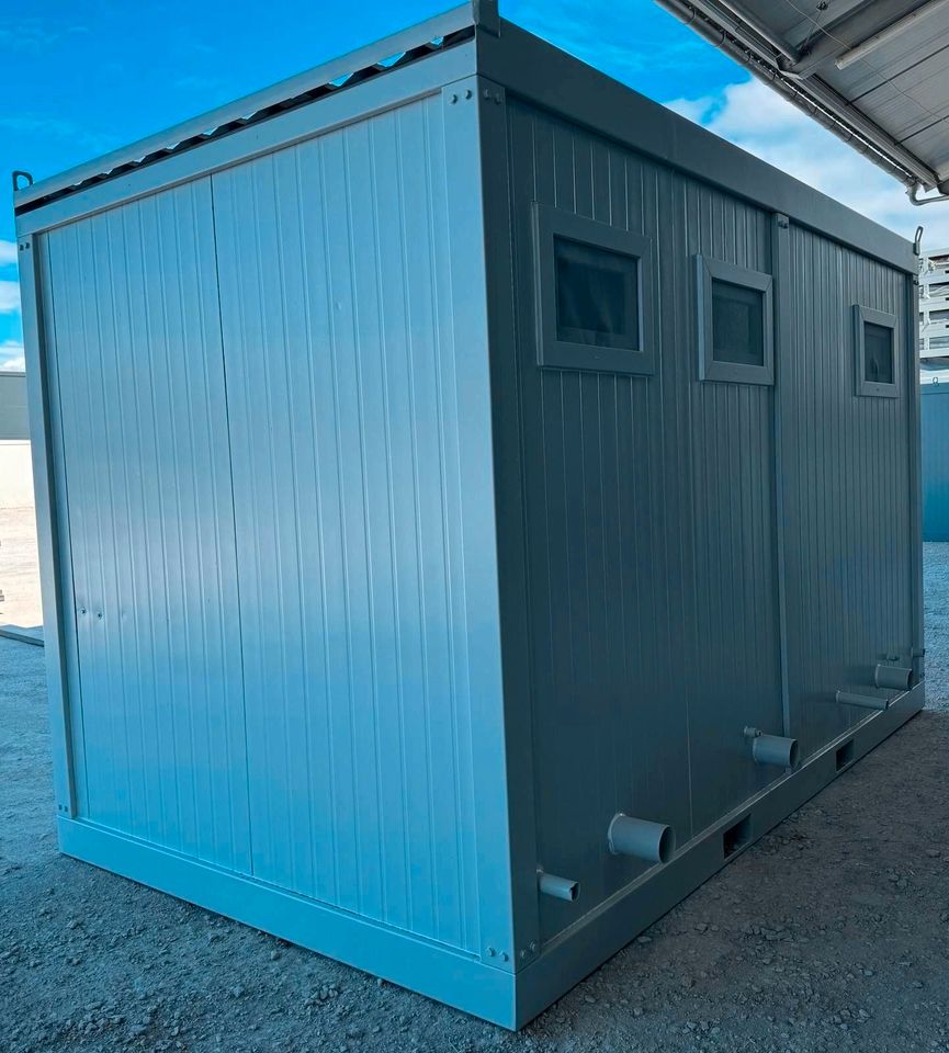 ✅ Hygienemodul / Sanitärcontainer - Getrennte Kabinen Damen & Herren ✅ 4m x 2,4m WC-Komplex - Frauen: 2 Toiletten, 2 Waschbecken - Männer: Toilette, Urinal & Waschbecken - WC-Container Sanitärsystem in Hagen