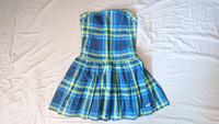 Kleid Sommerkleid Hollister trägerlos blau grün Karomuster Gr M/L Hessen - Darmstadt Vorschau