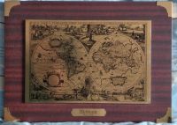 Bild auf Holz Weltkarte von 1636 Dithmarschen - Heide Vorschau