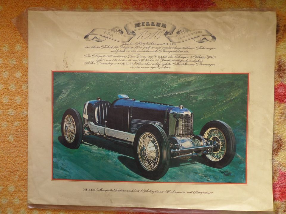 VINTAGE 1933 MERCEDES BENZ FOTODRUCK Kunst Bild OLDTIMER Auto in Rodenbach