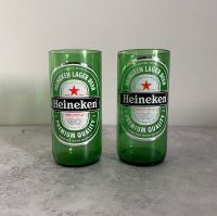 2 Heineken Biergläser aus Bierflaschen Werbung Geschenk Reklame Bayern - Schwarzach am Main Vorschau