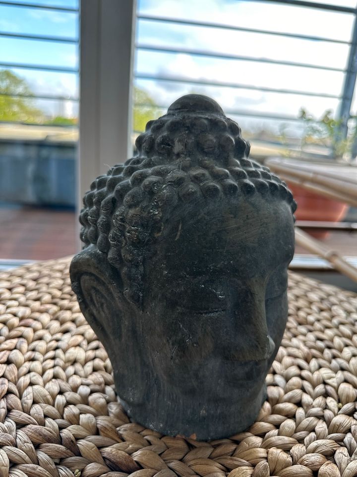 Schöner Buddha Kopf Yoga Meditation Deko Ton Stein in Köln