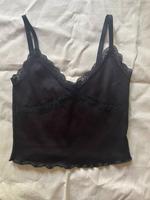 H&M schwarzes Top cropped XS Berlin - Lichterfelde Vorschau