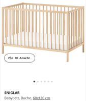 Ikea Sniglar Babybett buche 60x120 cm Sachsen - Elstra Vorschau