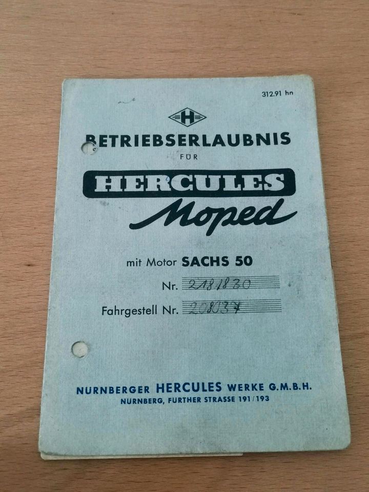 Hercules 217 Oldtimer Moped Bj 1957 Sachs in Dülmen