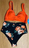 Damen Bikini Gr. M, Orange/Schwarz, ungetragen,High-Waist Sachsen - Freiberg Vorschau