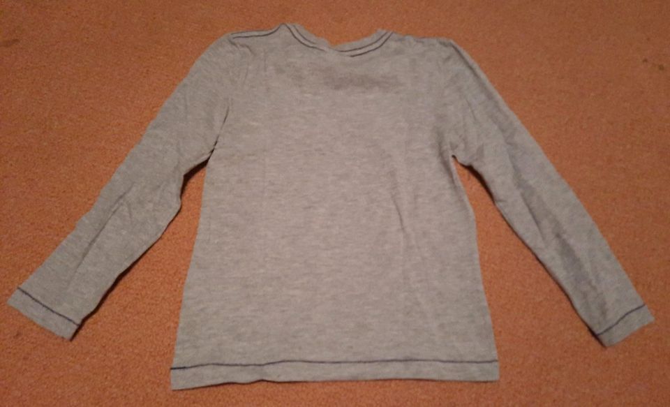 Sweatshirt;Pullover;TShirt;Langarmshirt;Größe 122/128;Druck;grau in Oberkrämer