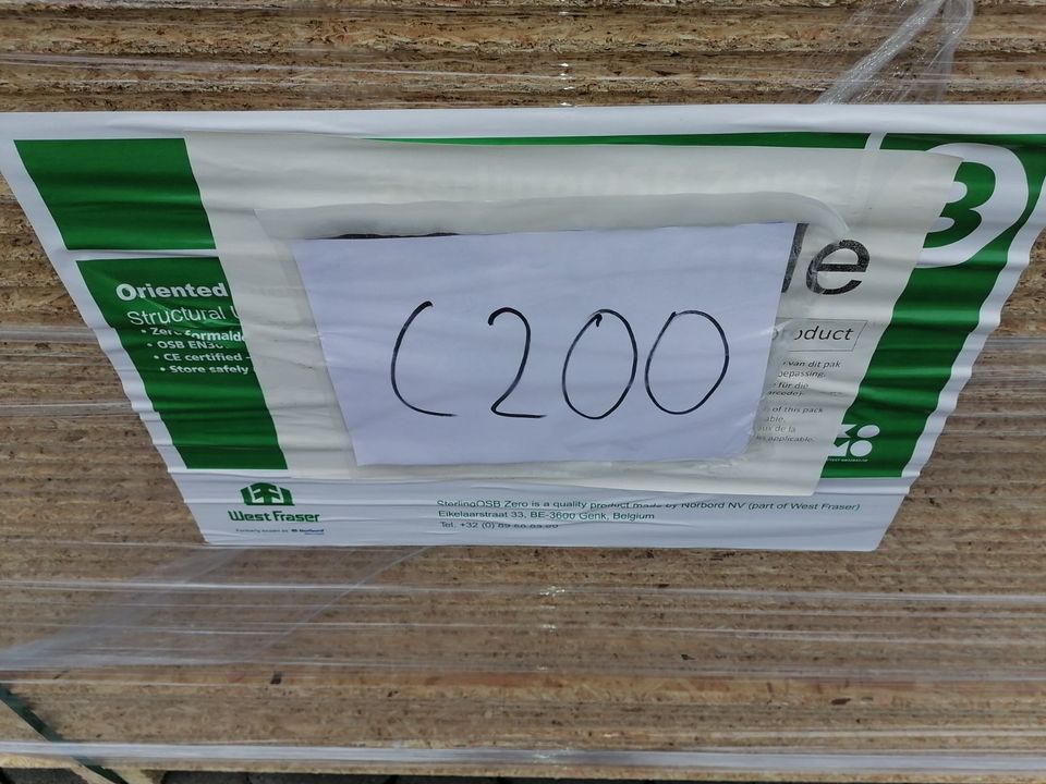 OSB Platten Verlegeplatten Holz 15 mm Nr. C200B in Hesel