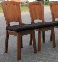 2 Esszimmerstühle aus Kiefer mit braunen Polstern | Stühle Schleswig-Holstein - Oeversee Vorschau