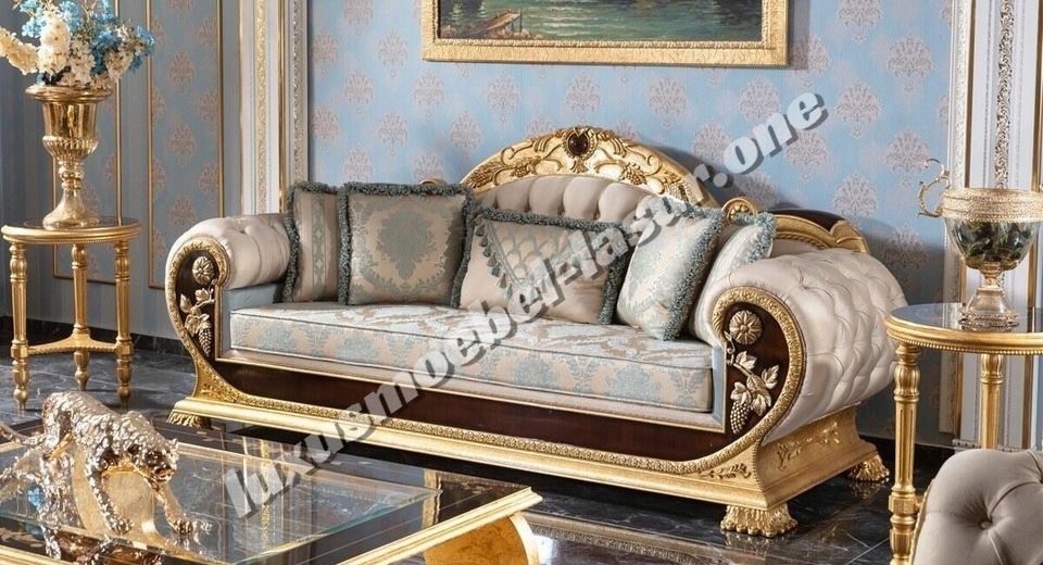 Wohnzimmer Barock Luxus Möbel Sofa Sessel Couchtisch TV Kommode in Essen