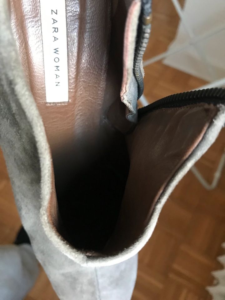 Zara Woman High Heels Ankle Boots Stiefelette Wildleder Neuwertig in Düsseldorf