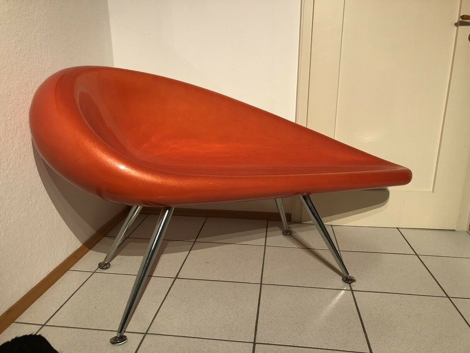 70er Jahre Space Age Design Couch Möbel Objekt UFO Orange in Freiburg im Breisgau