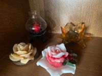 Deko | Kerze | Rose | Kerzenständer | Glas | Blumen Bayern - Triftern Vorschau