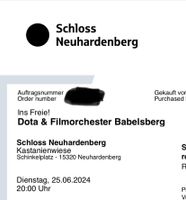 2 x Dota & Filmorchester Babelsberg 25.06 Neuhardenberg Königs Wusterhausen - Senzig Vorschau