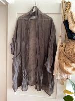 Leichter Cardigan Überwurf Leinen Zara taupe Gr. XS-S Mitte - Wedding Vorschau