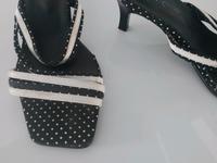 PUCHE ○● polka dots • Riemchen-Pantolette ○●  s/w Sandalette Baden-Württemberg - Friedrichshafen Vorschau