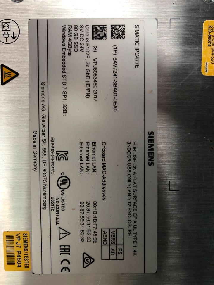 siemens 6av7241-3ba01-0eao IPC477e in Merseburg