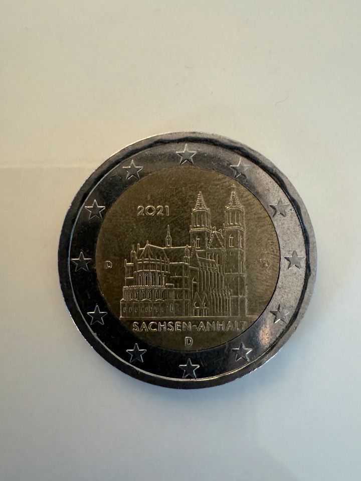 2€ Münze aus Sachsen-Anhalt 2021 in Fürstenfeldbruck
