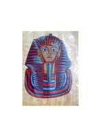 Echtes großes Papyrus Bild aus Ägypten Tutanchamun mit Stempel Hessen - Kassel Vorschau