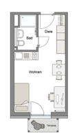 Moderne 1-Zimmer-Wohnung mit Terrasse im Norden Augsburgs Bayern - Augsburg Vorschau
