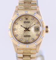 Rolex Uhr Datejust 18K Gelbgold Borke laser dial 26mm Lady rar Nordrhein-Westfalen - Langenfeld Vorschau