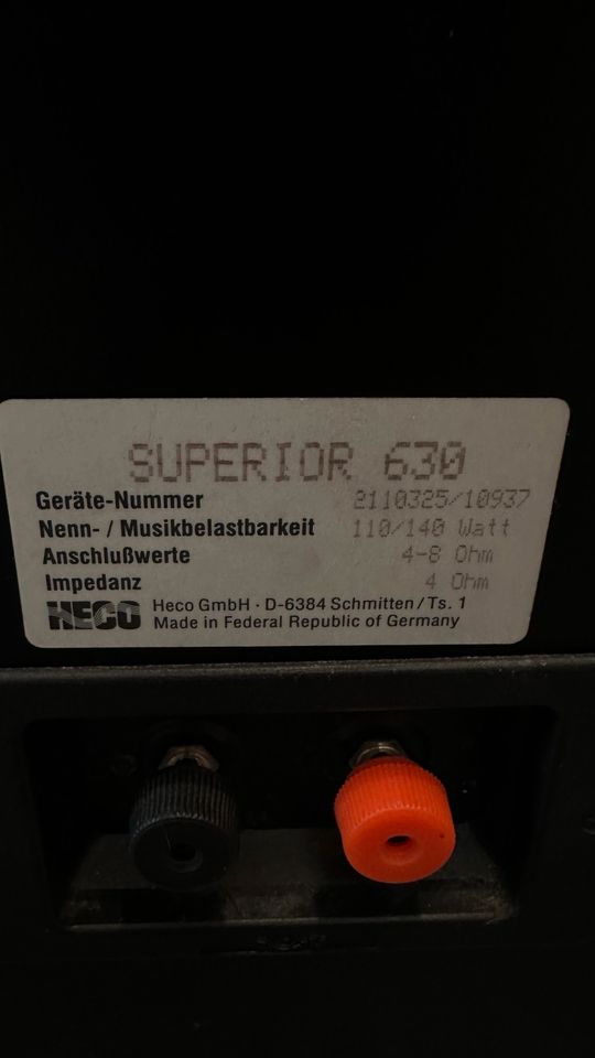 Heco Superior 630 Lautsprecher Paar in Schwarz in Hagen
