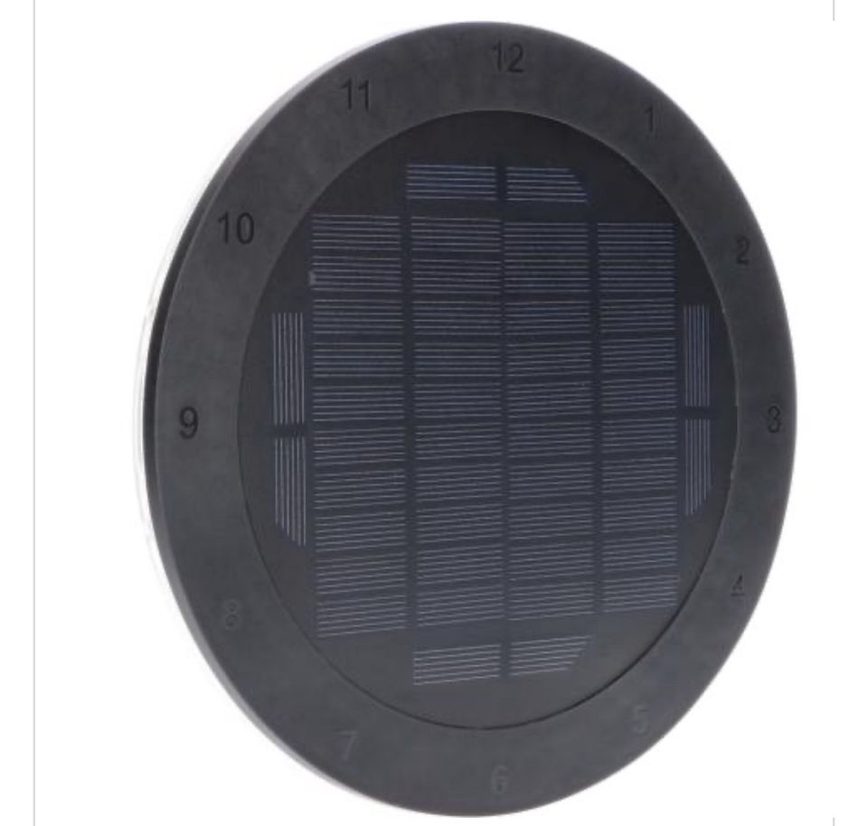 Shada LED Außenleuchte Uhr Solar schwarz NEU OVP in Kamen