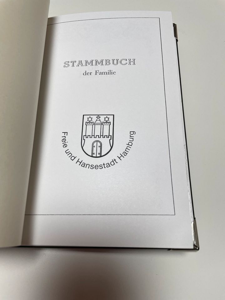Stammbuch Familienbuch neu und unben Hansestadt HH in Gettorf