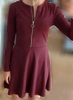 Bordeauxrotes Cocktailkleid, langärmlige, Skaterkleid Größe S Niedersachsen - Hohenhameln Vorschau
