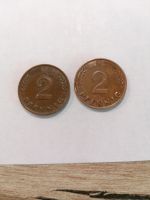 Zwei Pfennig Münzen aus dem Jahre 1959 nun 1961 . Niedersachsen - Cappeln (Oldenburg) Vorschau