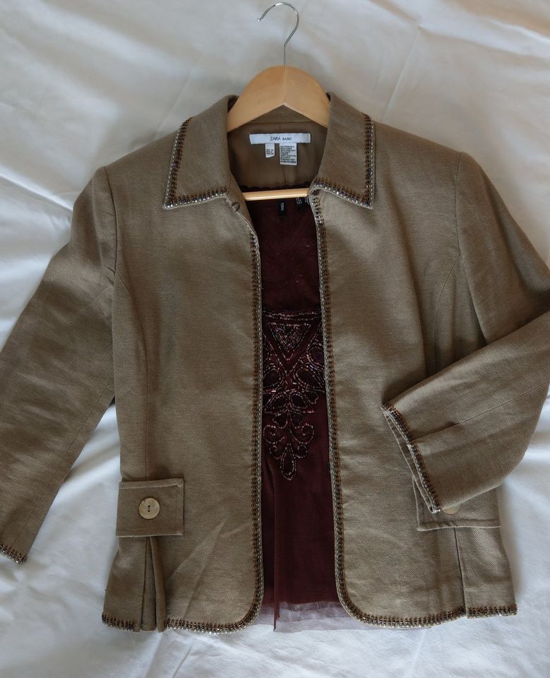 ZARA Damen Blazer mit Trägertop Gr.38 in Ummanz