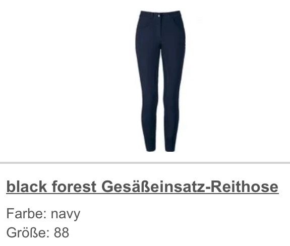 Reithose Gr. 88 ( 44,lang) Black Forest, vollbesatz / neuwertig in  Schleswig-Holstein - Neversdorf | eBay Kleinanzeigen ist jetzt Kleinanzeigen